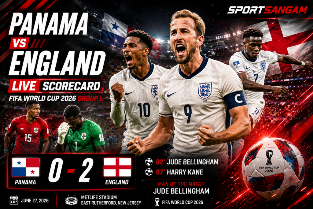 Panama vs England Live Scorecard