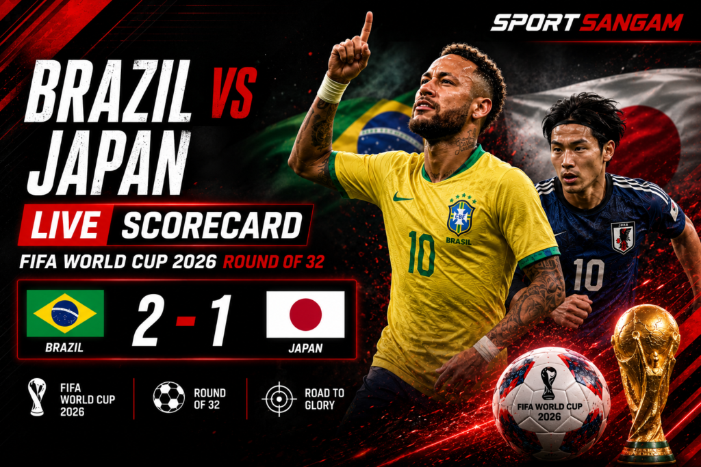 Brazil vs Japan Live Scorecard today