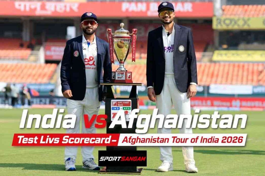 India vs Afghanistan Test Live Scorecard