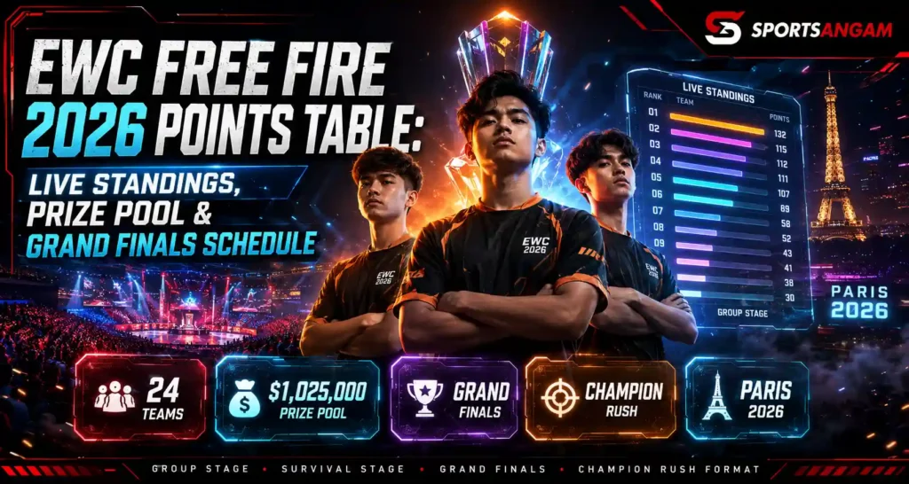 EWC Free Fire 2026 Points Table
