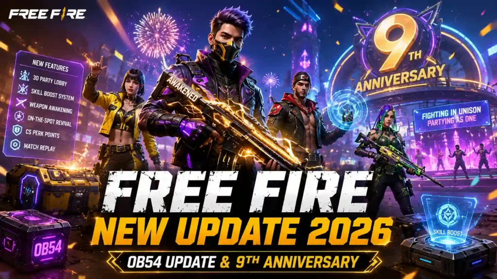 Free Fire New Update 2026: OB54 & 9th Anniversary Confirmed!