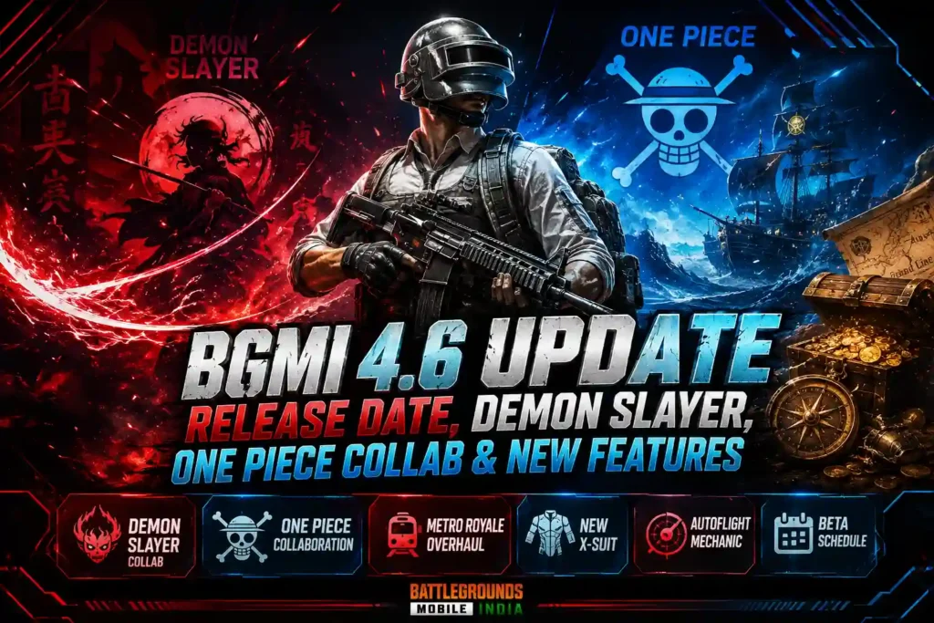 BGMI 4.6 Update Release Date, Demon Slayer, One Piece Collab & New Features