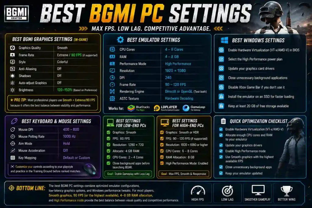 Best BGMI PC Settings