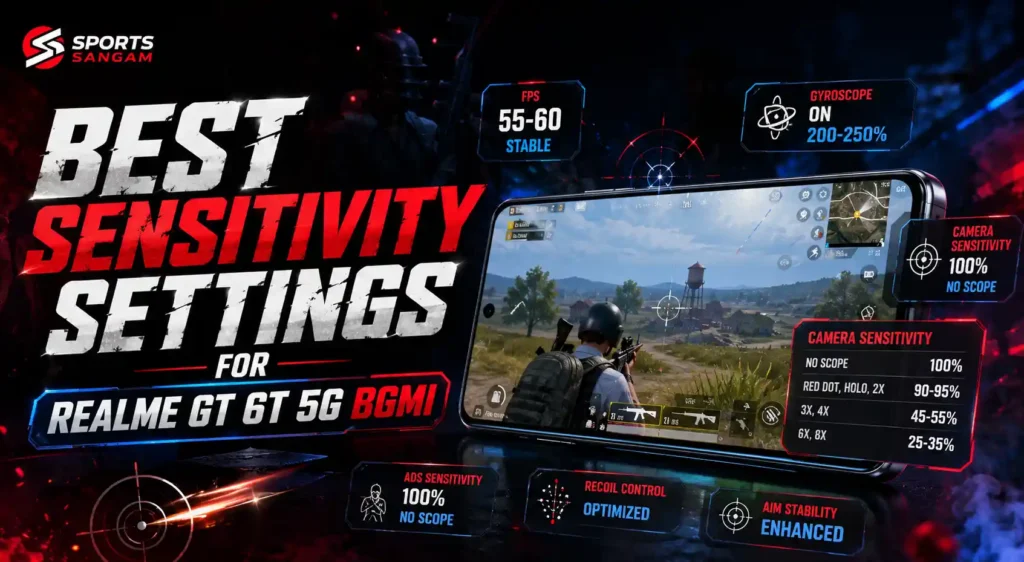 Best Sensitivity Settings for Realme GT 6T 5G BGMI