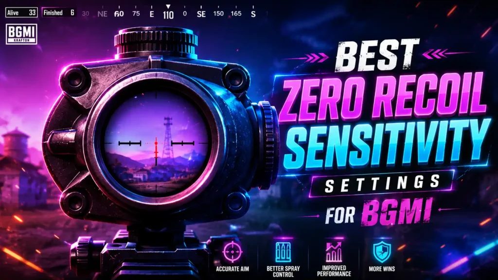 Best Zero Recoil Sensitivity Settings for BGMI