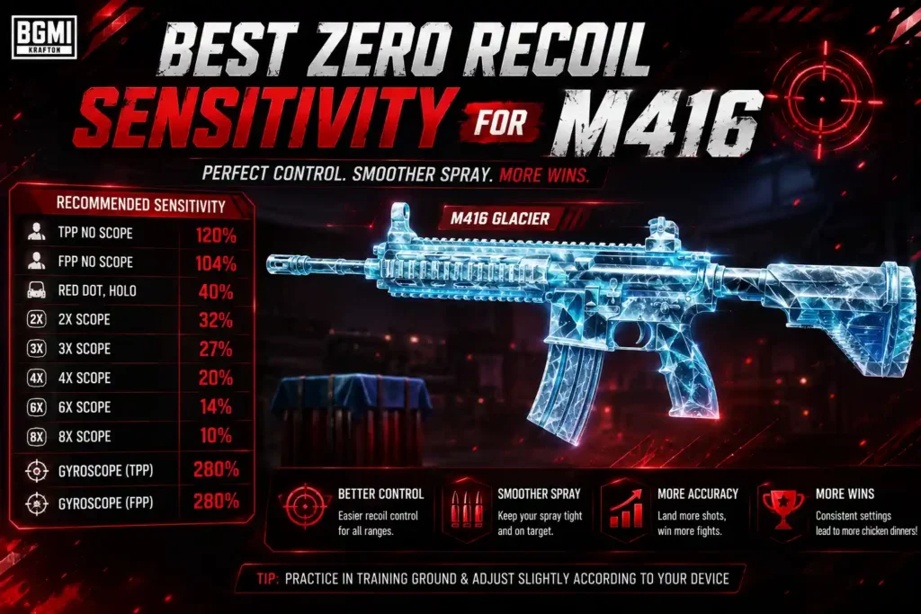 Best Zero Recoil Sensitivity for M416