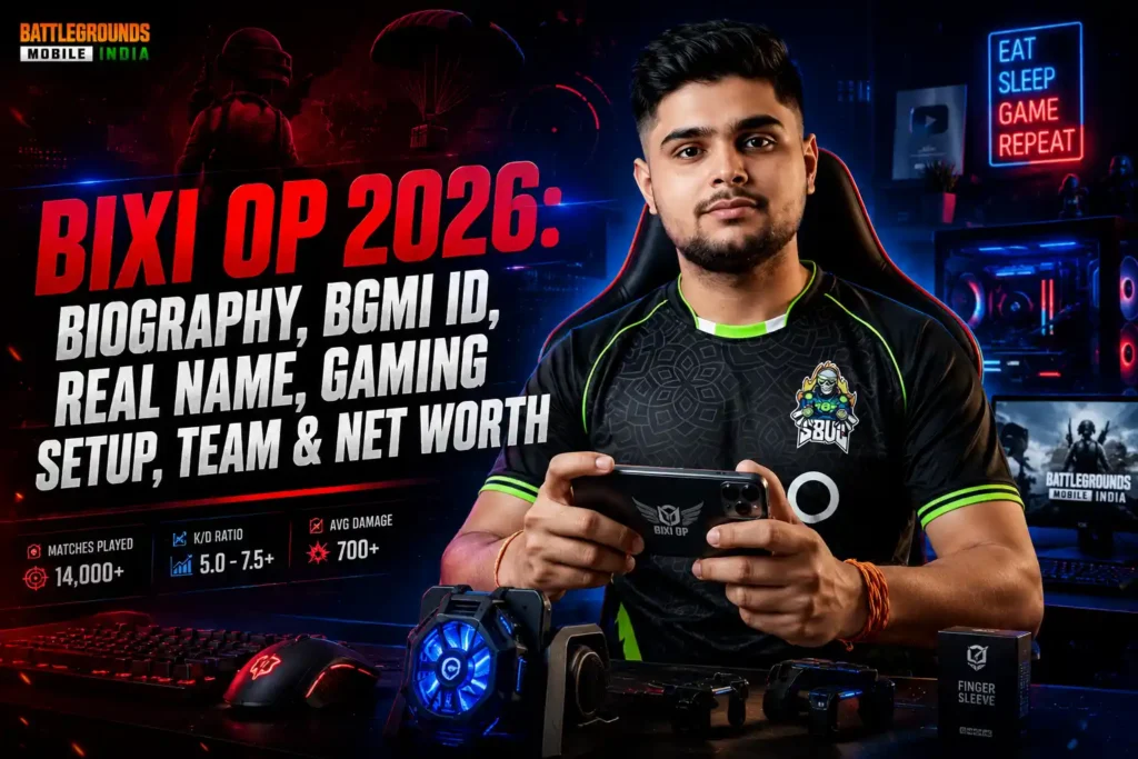 Bixi OP 2026: Biography, BGMI ID, Real Name, Gaming Setup, Team & Net Worth