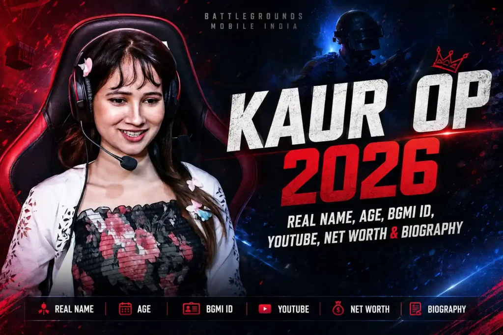 Kaur OP 2026: Real Name, Age, BGMI ID, YouTube, Net Worth & Biography