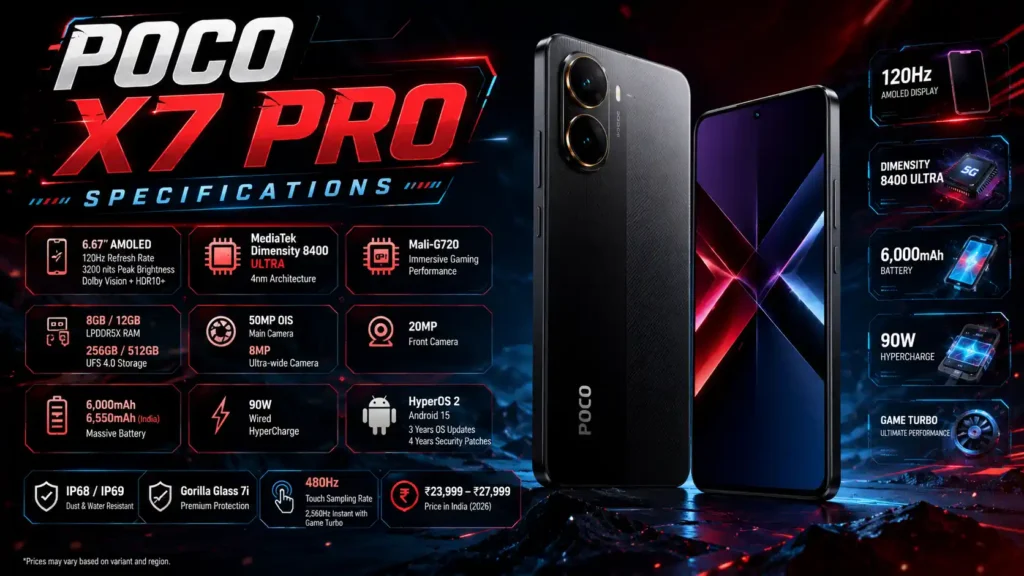 Poco X7 Pro Specifications 