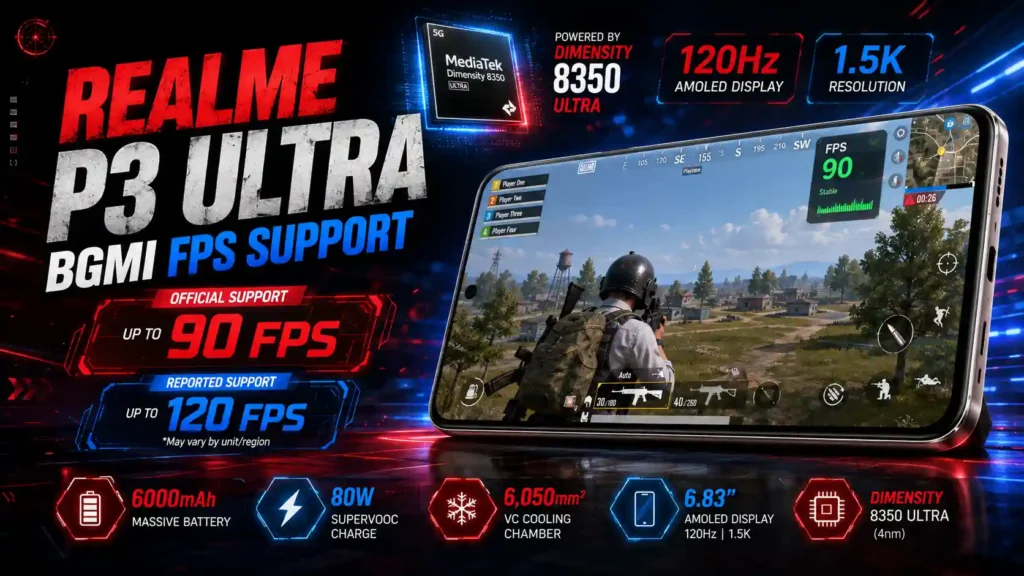 Realme P3 Ultra BGMI FPS Support